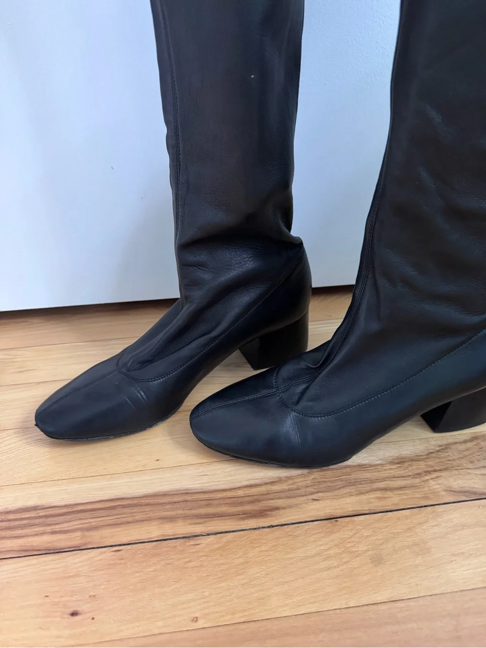 KHAITE Sedona Lambskin leather Over-The-Knee Boots size 9